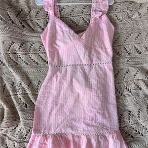 Blue Blush Soft Pink Striped Dress